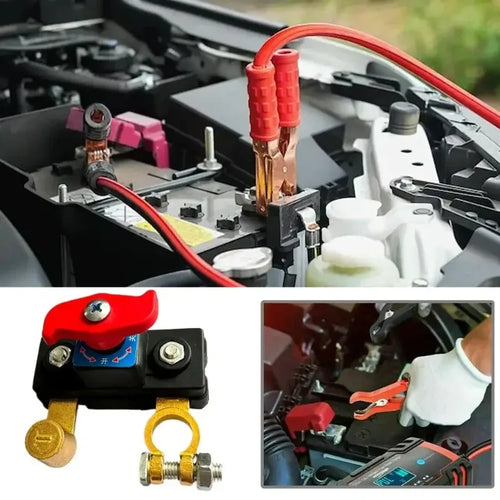 12V 24V Dual Voltage Battery Master Cut Off Switch Zinc Alloy Structure Negative Pole Disconnect Tool Free Knob PCB Design